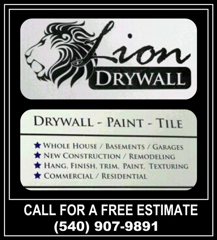 Lion Drywall Fredericksburg VA 22407 5409079891